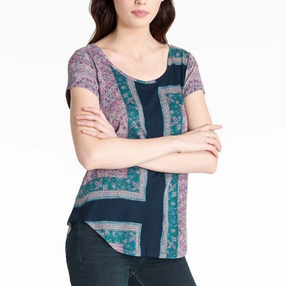 New Lucky Brand Mixed Rug Tee - Picture 2 of 7